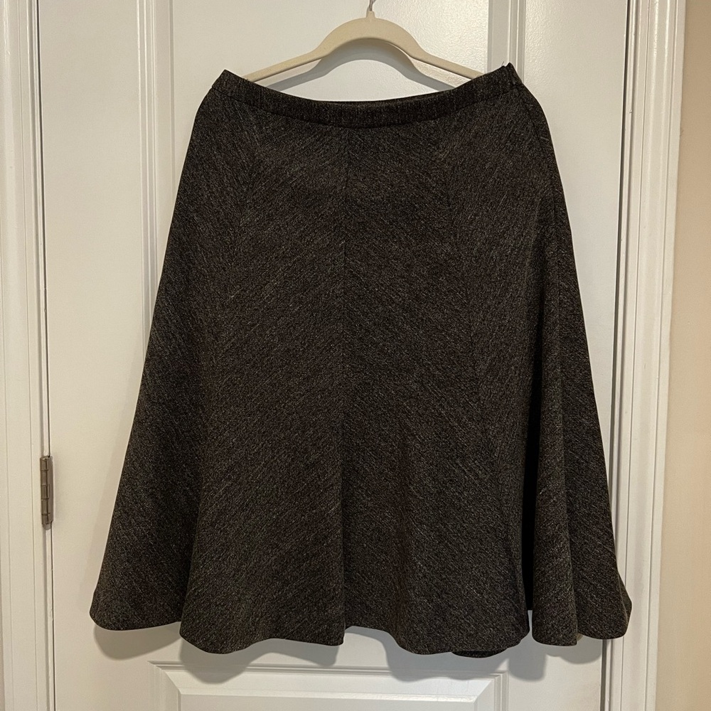 Dialogue Brown A-Line Skirt